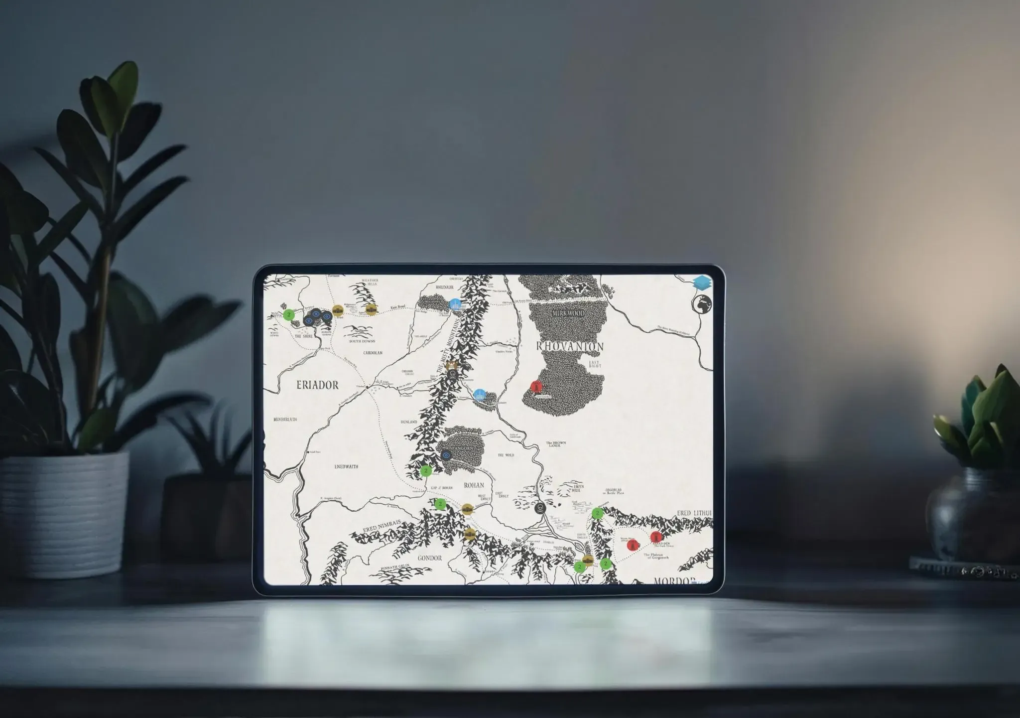 Carte interactive de la Terre du Milieu